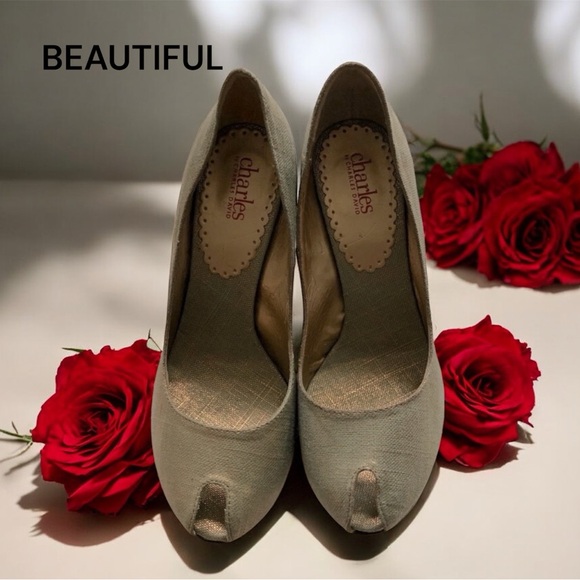 Incredible  - Vintage Charles David stunning peep toe heels never worn. - Picture 2 of 7